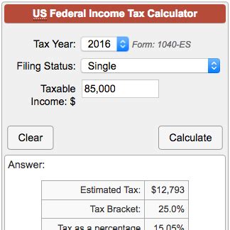 Federal Taxes Calculator